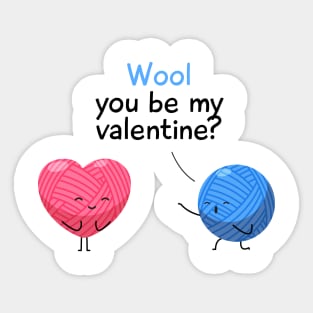 Wool You Be My Valentine Sticker